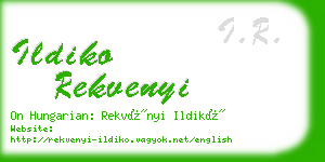 ildiko rekvenyi business card